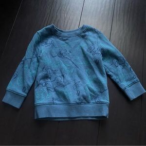 Cat & Jack baby boy blue dinosaur print sweatshirt size 18M EUC